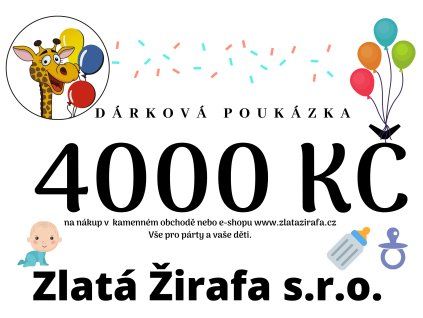 Dárková poukázka - 4000Kč