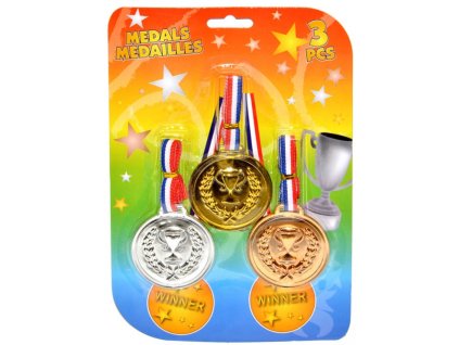 Medaile 6cm set 3ks