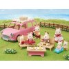 Sylvanian Families - Rodinné auto růžové van s příslušenstvím pro piknik