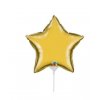 Fóliový balónek Zlatá hvězdička na tyčku  - 22 cm