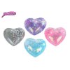 Srdce strečové 6 cm se třpytkami