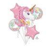 Sada foliových balonků jednorožec magic - 5 ks