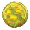 55 cm fóliový balónek kulatý holografický - Zlatý