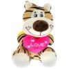 Plyšové zvířátko se srdíčkem 15 cm - tygr