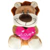 Plyšové zvířátko se srdíčkem 15 cm - lev