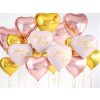 Fóliový balónek - Srdce - Zlatá - 35 cm