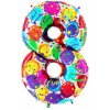 Fóliový balónek 102 cm číslice 8 - barevné varianty