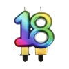 Svíčka na dort "18" pět druhů barev 1ks
