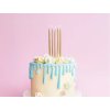 Svíčky dortové narozeninové Rose gold  14 cm, 12 ks