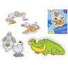 Puzzle dětské 18x13 cm Zvířátka safari 16 dílků 6 obrázků