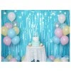Párty závěs, světle modrý blankytný, 100×200 cm