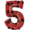 Balónek fóliový červený Mickey 66 cm - číslice