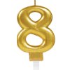 Svíčka na dort zlatá různé číslice