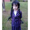 Wednesday Adams dětský kostým uniforma fialová