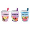 Fluffy Menu Smoothie nápoj 33cm plyšový s 5ks ovoce - růžová