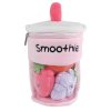 Fluffy Menu Smoothie nápoj 25 cm plyšový se 3ks ovoce, tři barvy