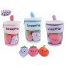 Fluffy Menu Smoothie nápoj 25 cm plyšový se 3ks ovoce, tři barvy