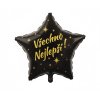 Fóliový balónek hvězda Všechno Nejlepší! 45cm černý