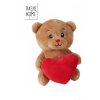 Medvídek plyšový se srdíčkem 15cm dvě barvy