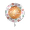 Fóliový balónek kulatý Gratulujeme 43cm bílý