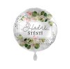 Fóliový balónek kulatý Hodně ŠTĚSTÍ 43cm bílý
