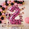 Fóliový balónek číslice 2 - Minnie růžový - 66 cm