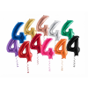 Fóliový balónek číslice 4 - stříbrný - 102 cm