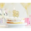 Svíčka dortová číslo 30 - zlatá