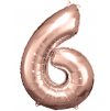 Fóliový balónek  86 cm číslice 6 - barevné varianty