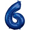 Fóliový balónek  86 cm číslice 6 - barevné varianty