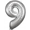 Fóliový balónek  86 cm číslice 9 - barevné varianty