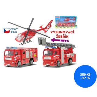 🚒 SADA HASIČI CZ – 3 KS (KOV / 12–18 CM) ✨🔥 Tento set obsahuje tři různé typy vozidel, aby byla záchranná operace...