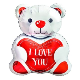 🐻‍❄️ BALÓNEK LEDNÍ MEDVÍDEK – I LOVE YOU (46x52 CM) ✨🎈 Tento balónek o rozměrech 46 x 52 cm zobrazuje sladkého ledního...
