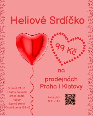 ❤️ Valentýn je tady! ❤️ Překvap svou lásku krásným srdíčkem plněným héliem za speciální cenu 99 Kč 🎈 Jen nyní na naší...
