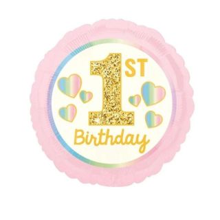 🎈 FÓLIOVÝ BALÓNEK – 1. NAROZENINY RŮŽOVÝ (43 CM) ✨🎂 „PRVNÍ VELKÁ OSLAVA SI ŽÁDÁ NĚCO SPECIÁLNÍHO! TENTO JEMNĚ RŮŽOVÝ...
