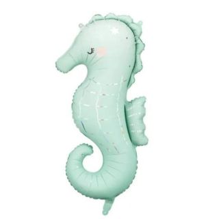 Obří fóliový balónek Mořský koník (47 × 98 cm) pro nezapomenutelnou podmořskou párty! 🦄🎈✨ Prémiový fóliový balónek v...