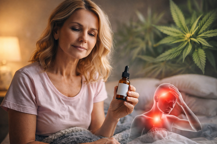 CBD a menopauza: zmiernenie návalov, náladových výkyvov a nespavosti