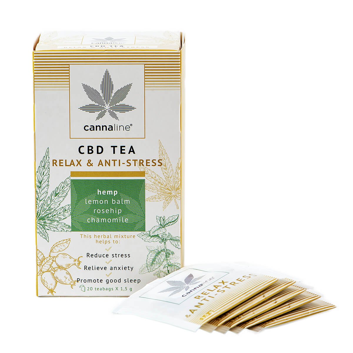 CBD čaj na relax a uvoľnenie - 20 porcií 30g