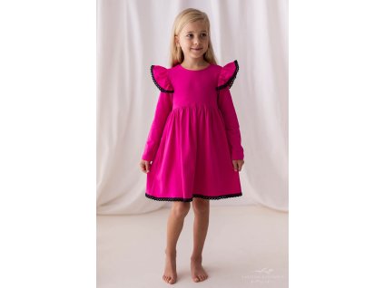 lily grey šaty fuchsia