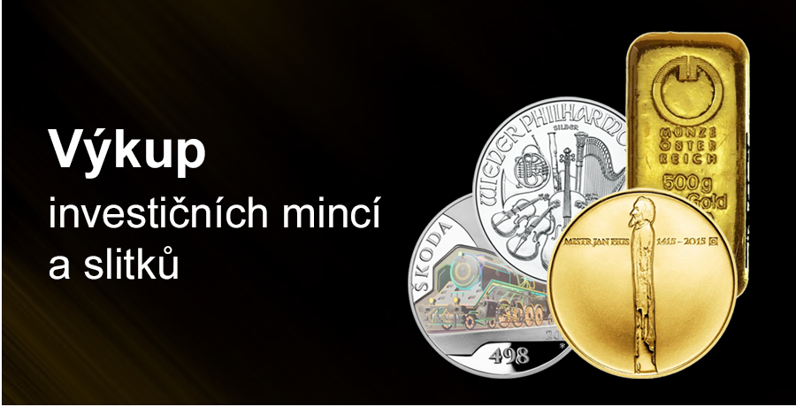 Výkup zlatých a stříbrných mincí a slitků