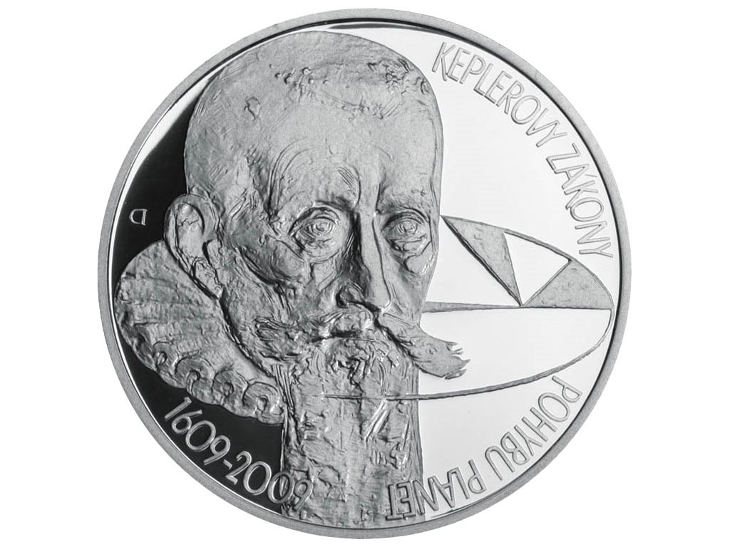200 Kč Formulovány Keplerovy zákony pohybu planet 2009 proof