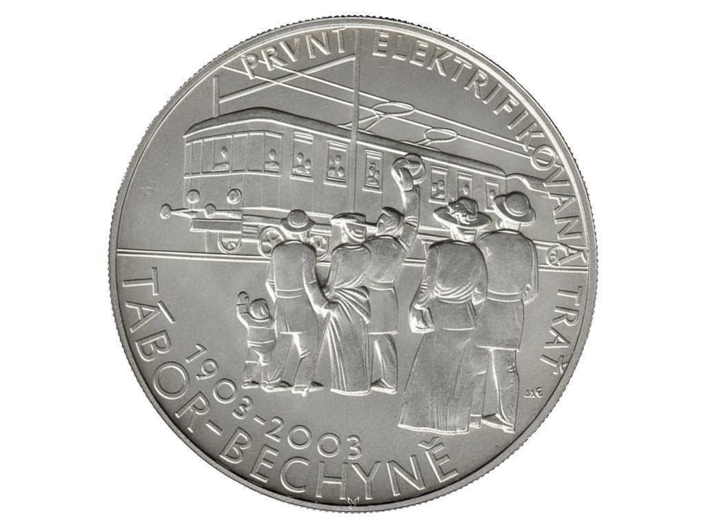 200 Kč První elektrifikovaná trať z Tábora do Bechyně (F.Křižík) 2003 BK AA