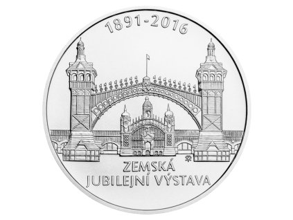 Stříbrná mince 200 Kč Zemská jubilejní výstava v Praze 2016 standard