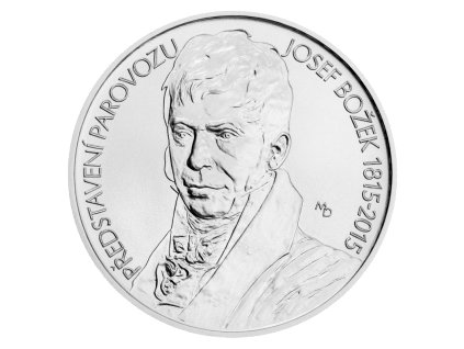 Stříbrná mince 200 Kč Josef Božek představil parovůz 2015 standard
