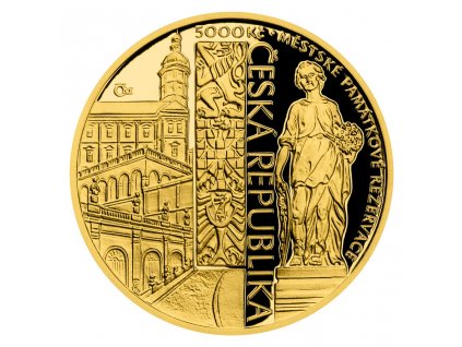 Zlatá mince 5000 Kč Mikulov 2022 proof