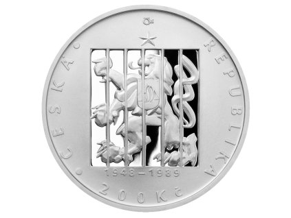 Stříbrná mince 200 Kč 17. listopad 1989 2014 proof