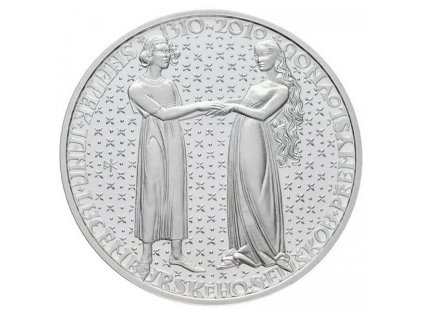 Stříbrná mince 200 Kč Sňatek Jana Lucemburského s Eliškou Přemyslovnou 2010 standard