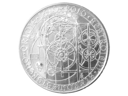 Stříbrná mince 200 Kč Sestrojení Staroměstského orloje 2010 standard
