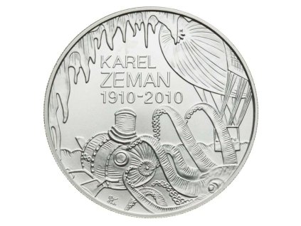 Stříbrná mince 200 Kč Karel Zeman 2010 standard