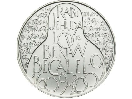 Stříbrná mince 200 Kč Rabí Jehuda Löw 2009 standard